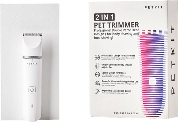 PETKIT 2 in 1 Dog & Cat Trimmer, White slide 1 of 6