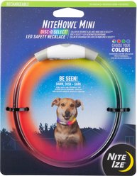 Nite Ize NiteHowl Mini Rechargeable LED Safety Necklace Dog Collar