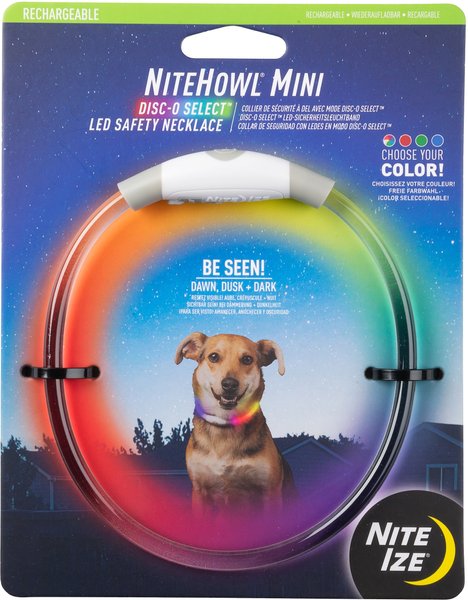 Nite Ize NiteHowl Mini Rechargeable LED Safety Necklace Dog Collar slide 1 of 9