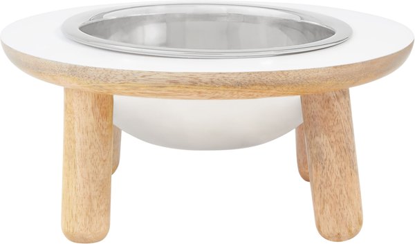 Frisco Premium Round Shape Elevated Single Dog & Cat Bowl, White, 4 Cup slide 1 of 7