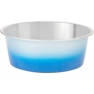 Frisco Ombre Design Stainless Steel Dog & Cat Bowl, Blue, 2 Cup