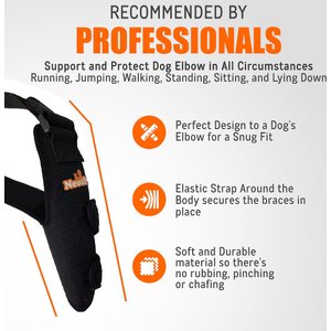 NeoAlly Elbow Protector Dog & Cat Support Brace, Both Legs, Large