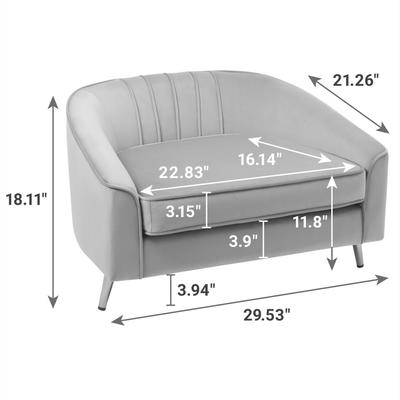 Show full view: Frisco Elevated Curved Dog & Cat Sofa Bed with Removable Cover, Blush Pink slide 2 of 6