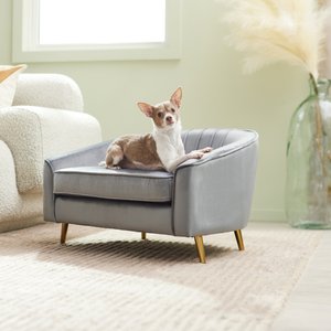 Frisco Elevated Curved Dog & Cat Sofa Bed with Removable Cover, Grey