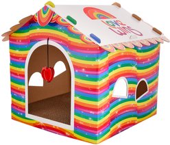 Frisco Pride Love Wins Cardboard Cat House