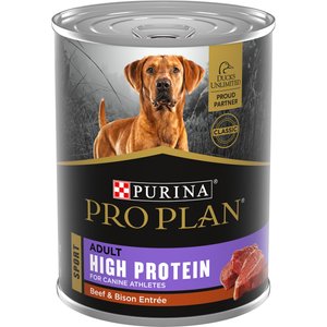Purina Pro Plan Sport High Protein Beef & Bison Entrée Wet Dog Food, 13-oz can, case of 12