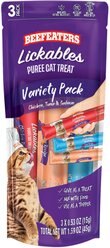 Beefeaters Lickables Puree Variety Pack Cat Treat, 1.59-oz bag, case of 12