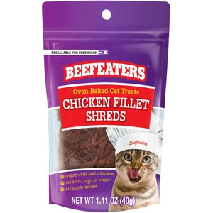 Beefeaters Chicken Shreds Dehydrated Cat Treat, 1.41-oz bag, case of 12