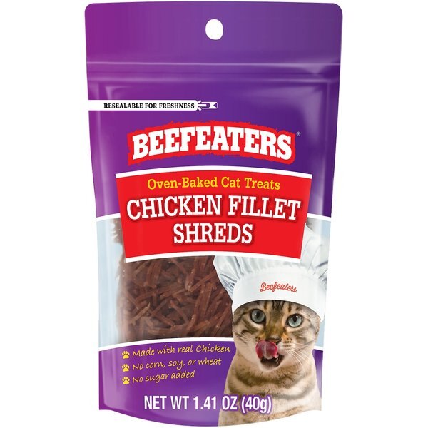 Beefeaters Chicken Shreds Dehydrated Cat Treat, 1.41-oz bag, case of 12