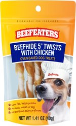 Beefeaters Beefhide Twist Chicken Jerky Dog Treat, 1.41-oz, case of 12
