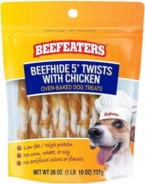 Beefeaters Beefhide Twist Chicken Jerky Dog Treat, 26-oz bag slide 1 of 5