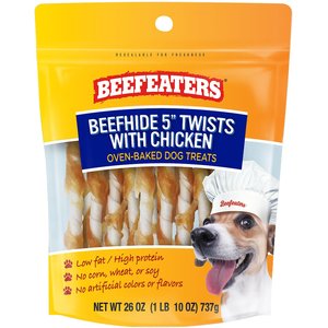 Beefeaters Beefhide Twist Chicken Jerky Dog Treat, 26-oz bag