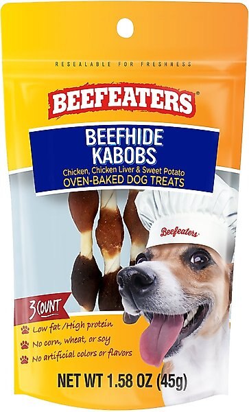 Beefeaters Beefhide Kabobs Jerky Dog Treat, 1.58-oz, case of 12 slide 1 of 2