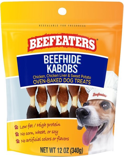Beefeaters Beefhide Kabobs Jerky Dog Treat, 12-oz bag slide 1 of 2