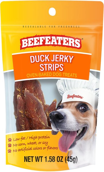 Beefeaters Duck Jerky Strips Dog Treat, 1.58-oz bag, case of 12 slide 1 of 2