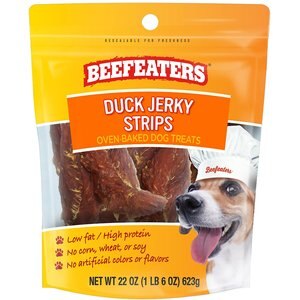 Beefeaters Duck Strips Jerky Dog Treat, 22-oz bag