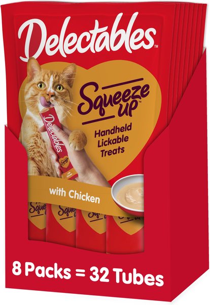 Hartz Delectables Squeeze Up Chicken Lickable Cat Treats, 0.5-oz tube, 32 count slide 1 of 11