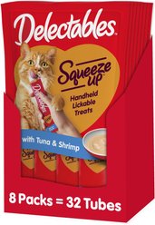 Hartz Delectables Squeeze Up Tuna & Shrimp Lickable Cat Treat, 0.5-oz tube, 32 count
