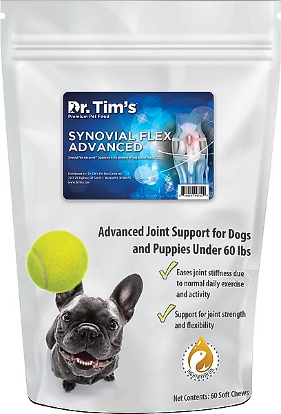Dr. Tim's Synovial Flex Advanced Chicken Flavor Mini Joint Mobility Dog Supplement, 60 count slide 1 of 5
