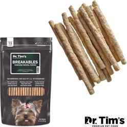Dr. Tim's Breakables X-Small Dog Dental Chews, 15 count