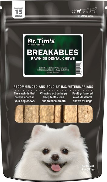 Dr. Tim's Breakables Small Dog Dental Chews, 15 count slide 1 of 4