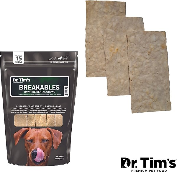 Dr. Tim's CLENZ-A-DENT Breakables Rawhide Dental Chews Dr. Tim's CLENZ-A-DENT Breakables Rawhide Dental Chews