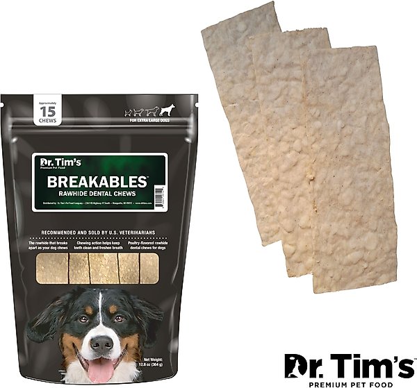 Dr. Tim's CLENZ-A-DENT Breakables Rawhide Dental Chews Dr. Tim's CLENZ-A-DENT Breakables Rawhide Dental Chews