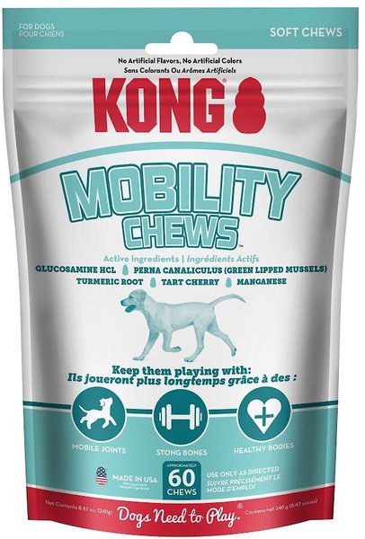 KONG Mobility Soft & Chewy Dog Supplement, 60 Pieces slide 1 of 6