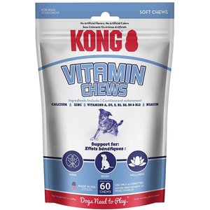 KONG Vitamin Soft & Chewy Dog Treats, 60 Pieces