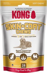 KONG Soft Chew Skin & Coat Supplement for Dogs, 28 Pieces