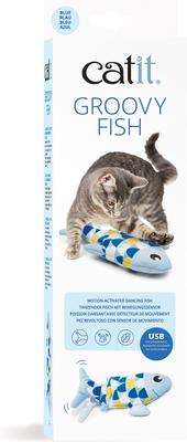 Show full view: Catit Groovy Fish Plush Cat Toy with Catnip, Blue slide 5 of 7