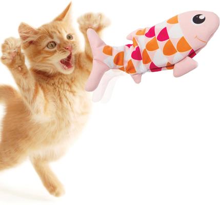 Show full view: Catit Groovy Fish Plush Cat Toy with Catnip, Pink slide 4 of 7
