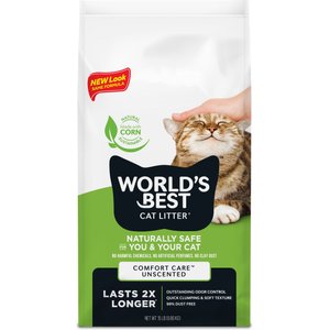 WORLD S BEST Comfort Care Unscented Clumping Corn Litter 28 lb bag Chewy