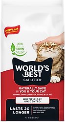 World's Best Multi-Cat Unscented Clumping Corn Cat Litter, 15-lb bag slide 1 of 5