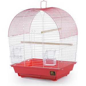 Prevue Pet Products Southbeach Dome Top Bird Cage, Coral/White