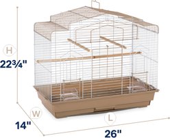 Prevue Pet Products Cockatiel Flight Bird Cage, Brown/White slide 2 of 9
