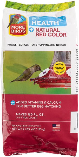 More Birds Bird Health+ Natural Red Powder Nectar Concentrate Hummingbird Food, 2-lb bag slide 1 of 5