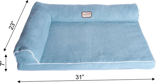Armarkat Poly Fill Cushion Bolstered Dog & Cat Bed, Soothing Blue, Medium