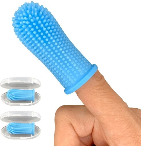 Jasper Finger Dog & Cat Toothbrush, 2 count, Blue