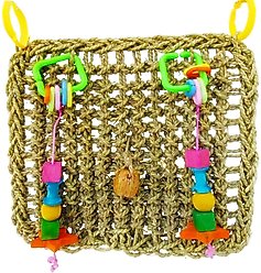 SunGrow Parrot Large Climbing & Cage Hammock Swing Foraging Net & Activity Play Bird & Small-Pet Chew Mat slide 2 of 6