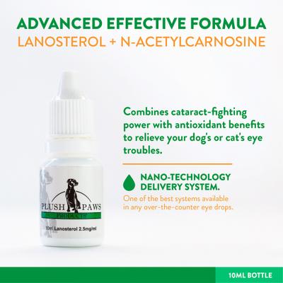 Show full view: Plush Paws Products Advanced Lanosterol Solution + Nac Dog Eye Care, 2 count slide 2 of 11