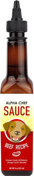 Alpha Chef SAUCE Beef Recipe Dog & Cat Food Topper, 8-oz bottle slide 1 of 5
