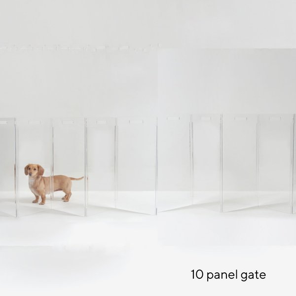 Hiddin Clear View Zig Zag Freestanding Dog & Cat Gate, 10-Panel slide 1 of 3
