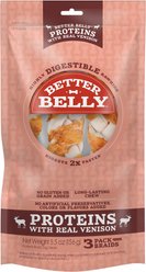 Better Belly Proteins Real Venison Braids Dog Treats, 3 count