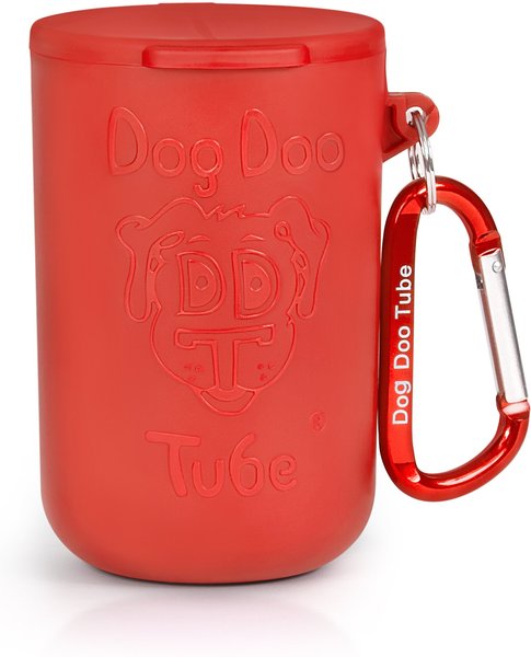 DDT Dog Doo Tube Portable Trash Can, Medium, Red slide 1 of 10