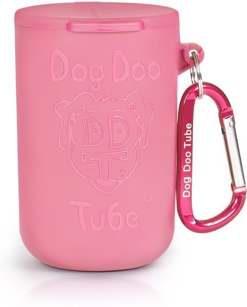 DDT Dog Doo Tube Portable Trash Can, Medium, Pink slide 1 of 11