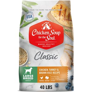 Chicken Soup for the Soul Large Breed Chicken, Turkey & Brown Rice Recipe Dry Dog Food, 40-lb bag