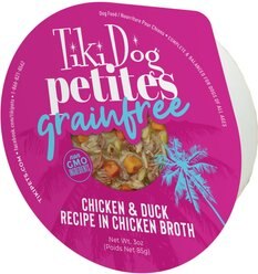 Tiki Dog Aloha Petites Chicken & Duck Recipe in Chicken Broth Wet Dog Food, 3-oz cup, case of 4