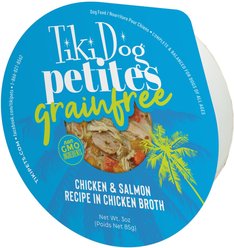 Tiki Dog Aloha Petites Chicken & Salmon Recipe in Chicken Broth Wet Dog Food, 3-oz cup, case of 4