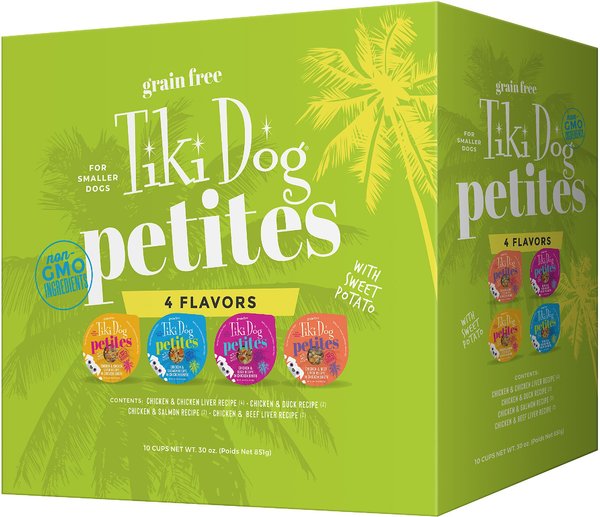 Tiki Dog Petites Variety Pack Wet Dog Food, 3-oz cup, case of 10 slide 1 of 7